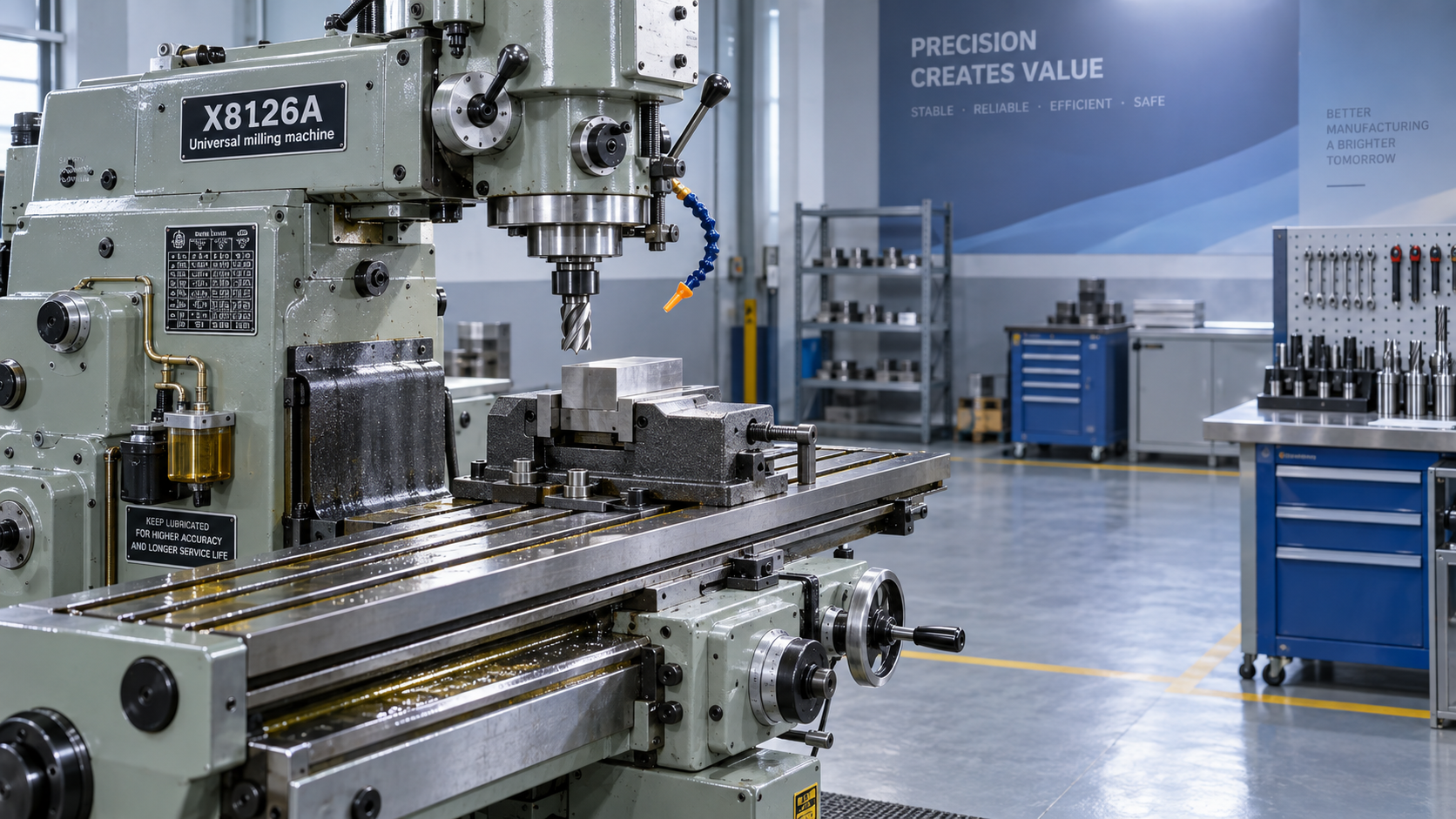 What operators should verify before using the Universal milling machine X8126A Ce que les opérateurs doivent vérifier avant d’utiliser la fraiseuse universelle X8126A