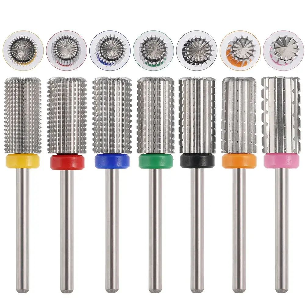 Drill Nails File Bits Carbide Tungsten 5 In 1 Nail Drill Bit For Nail Salon