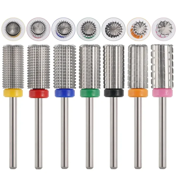 Drill Nails File Bits Carbide Tungsten 5 In 1 Nail Drill Bit For Nail Salon