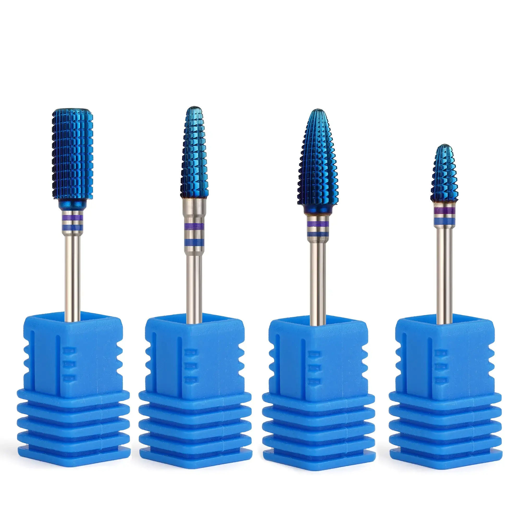 Blue Coated Nail Drill Bits