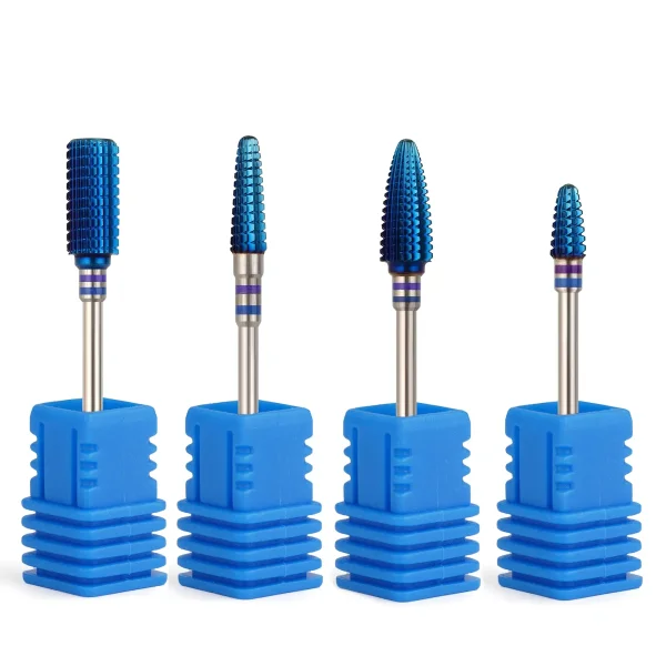 Blue Coated Nail Drill Bits