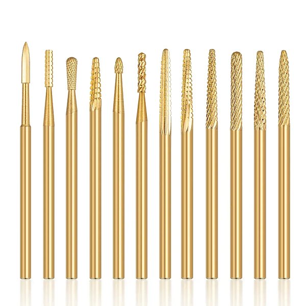 Gold Coated Efficient ＆Stable Nail Drill Bit Cuticle Clean