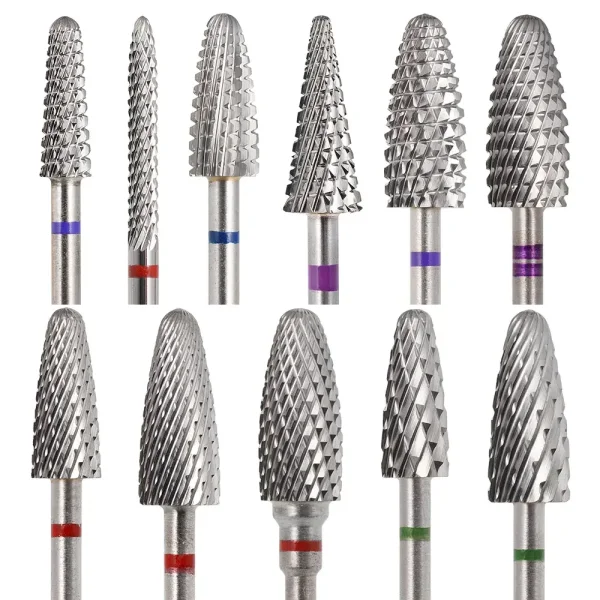 Upgrade Tapered Bit Tungsten Carbide Nail Drill Bit Quick Remove Nail Acrylic