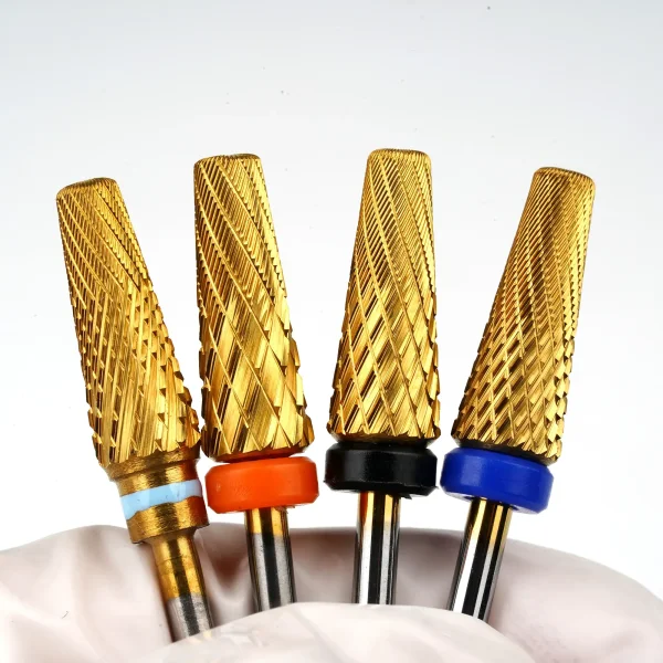 5 In 1 Pro Gold Tungsten Carbide Nail Drill Bit