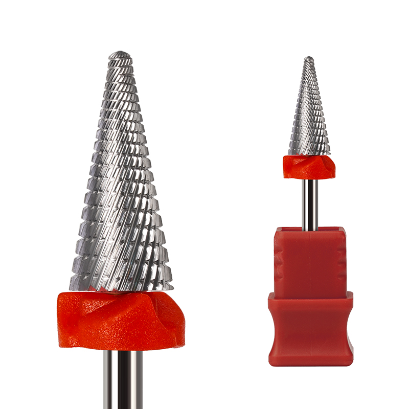 Cross Cut Safety Stainless Steel Tungsten Carbide Nail Drill Bits Salon Foot Use XF-C Grit for Removing Nails