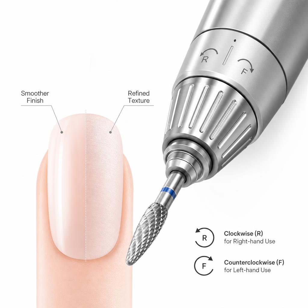 Forward vs. Reverse: How Rotation Direction Affects Your Nail Bit's Performance Forward vs. Reverse: How Rotation Direction Affects Your Nail Bit's Performance