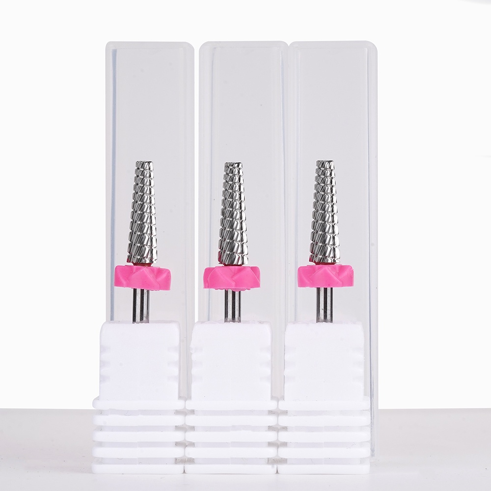 Quick Nail Polish Remover No Vibration Your Hands Pink Label Helical Teeth 5-in-1 Universal Tungsten Carbide Nail Drill Bits