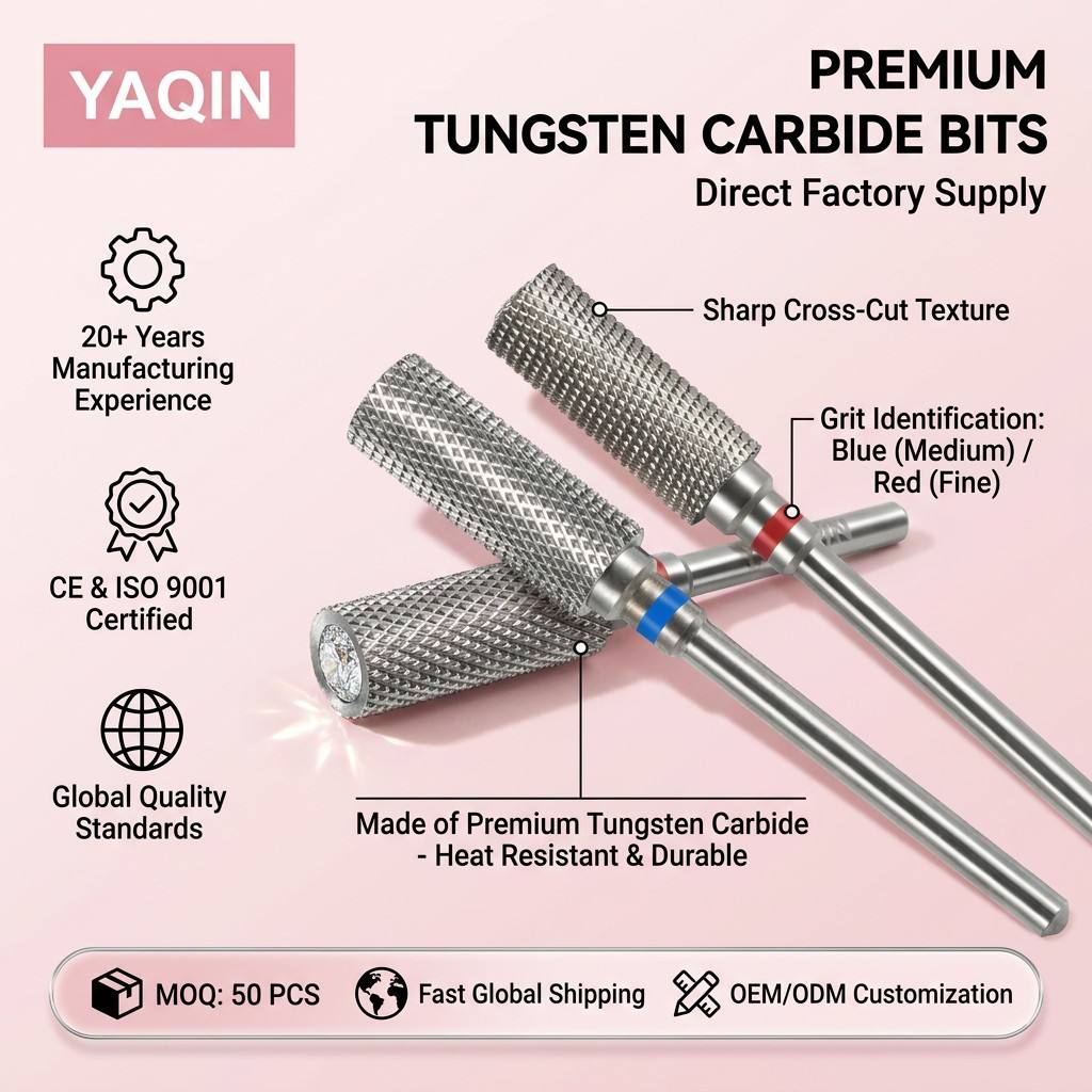 electric nail file Nail Drill Bit  carbide nail drill bits Tungsten Carbide Nail Drill Bit