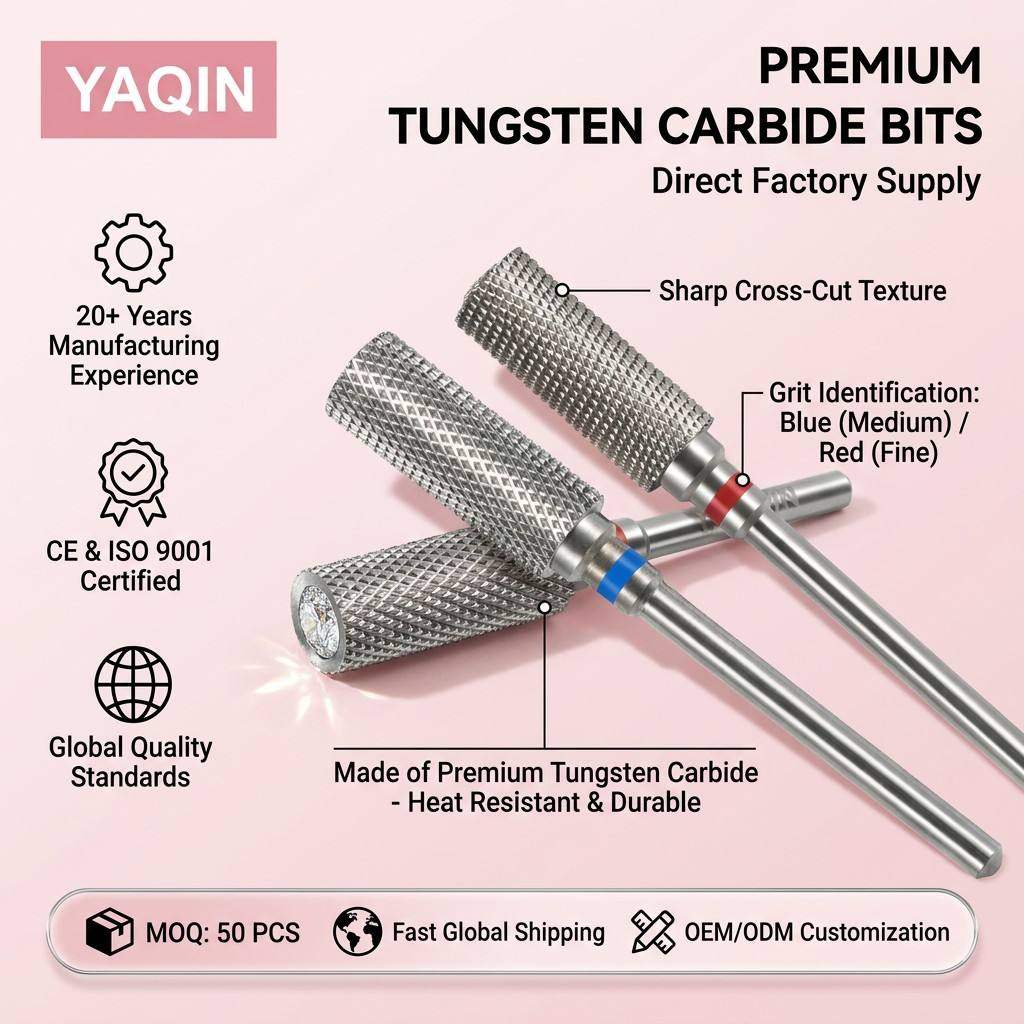electric nail file Nail Drill Bit  carbide nail drill bits Tungsten Carbide Nail Drill Bit
