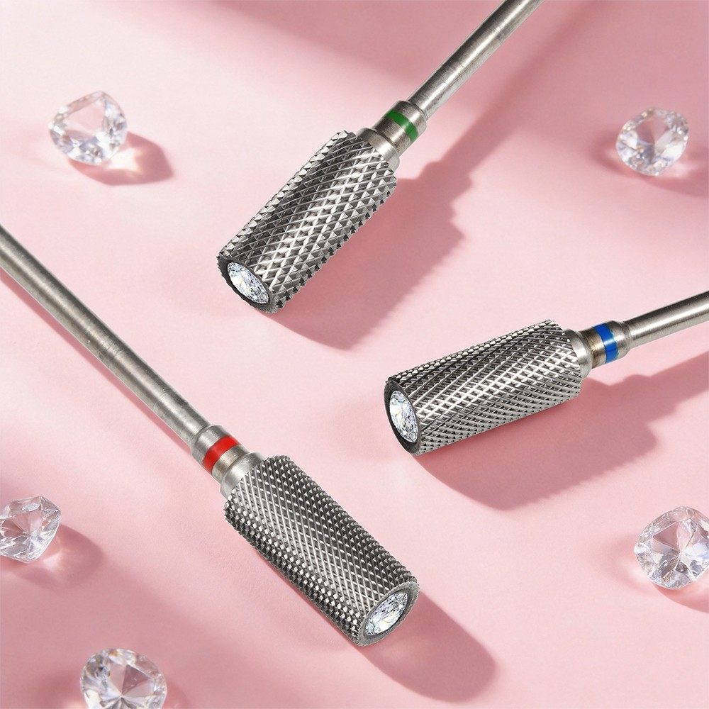 High Quality Tungsten Carbide Nail Drill Bits Bidirectional Super Long Gel Nail Polish Cuticle Nail Drill Bits