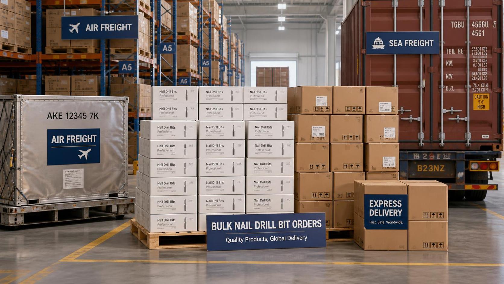What Shipping Options Are Available for Bulk Nail Drill Bit Orders?