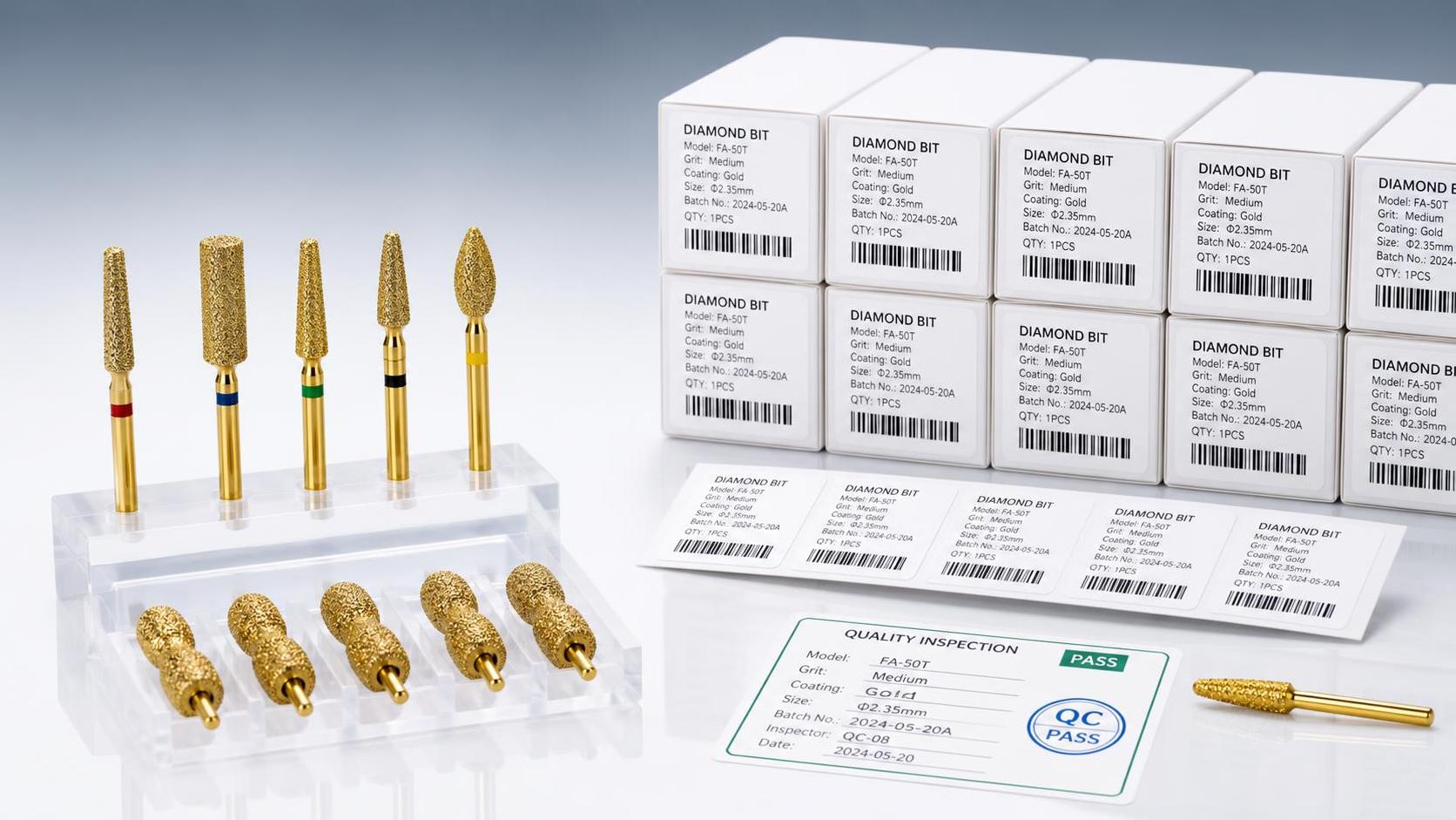 How to verify product consistency from a nail drill bit supplier in France