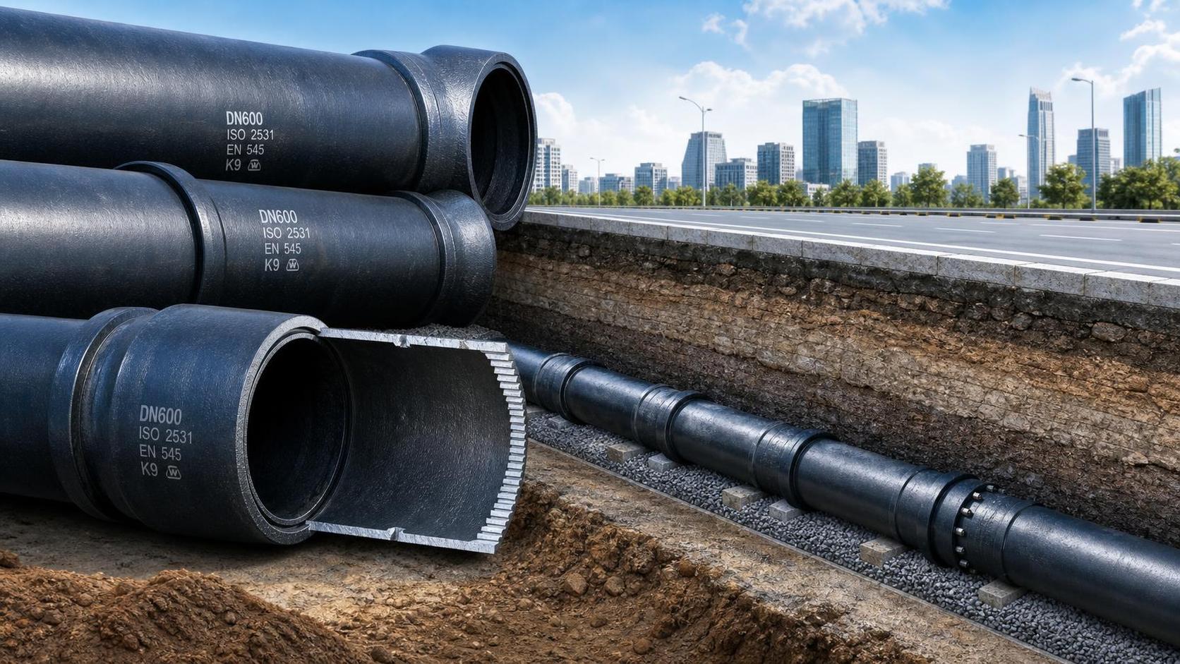 What type of pipe is ductile iron?