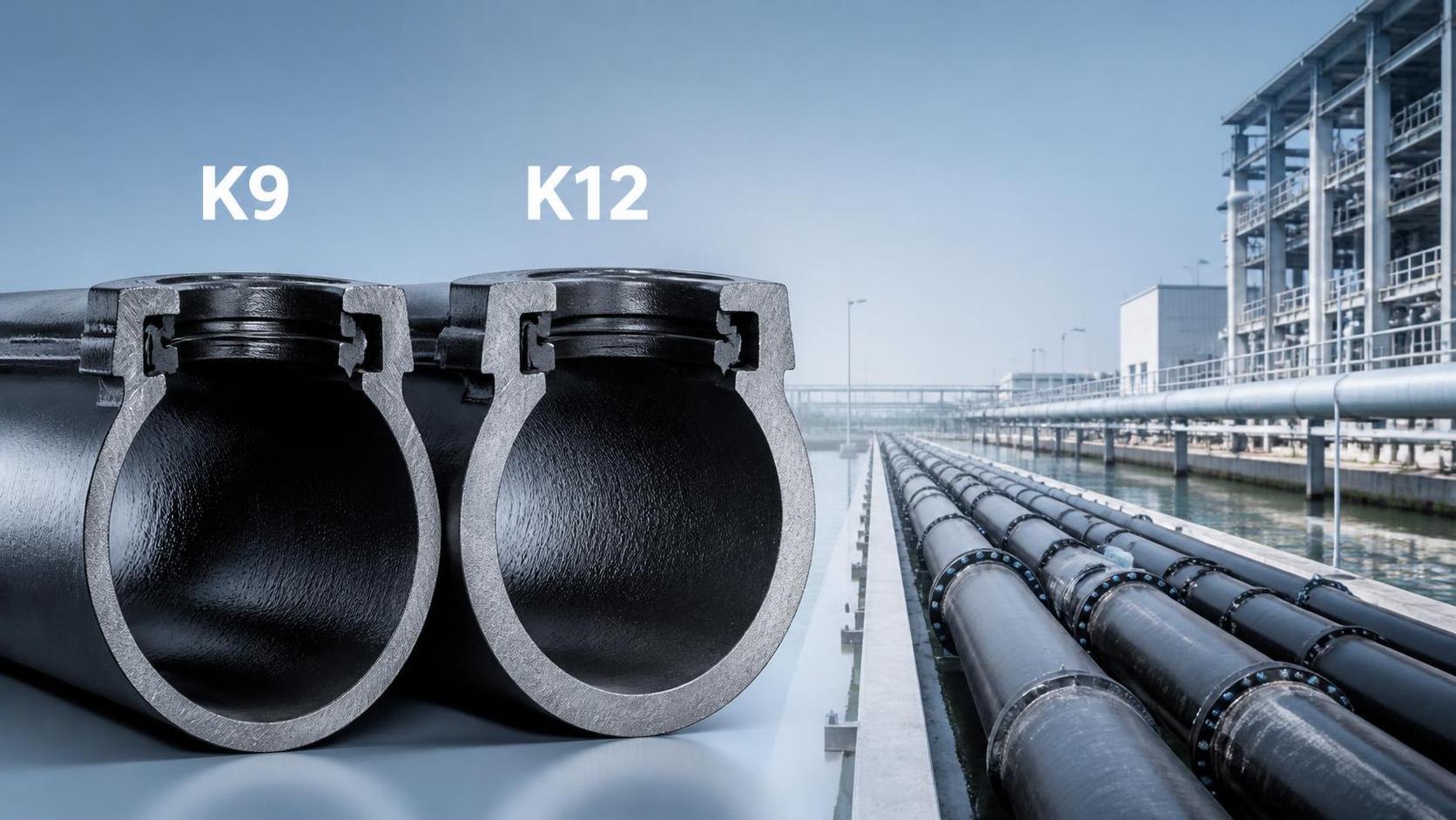Ductile iron pipe K9 and K12 difference