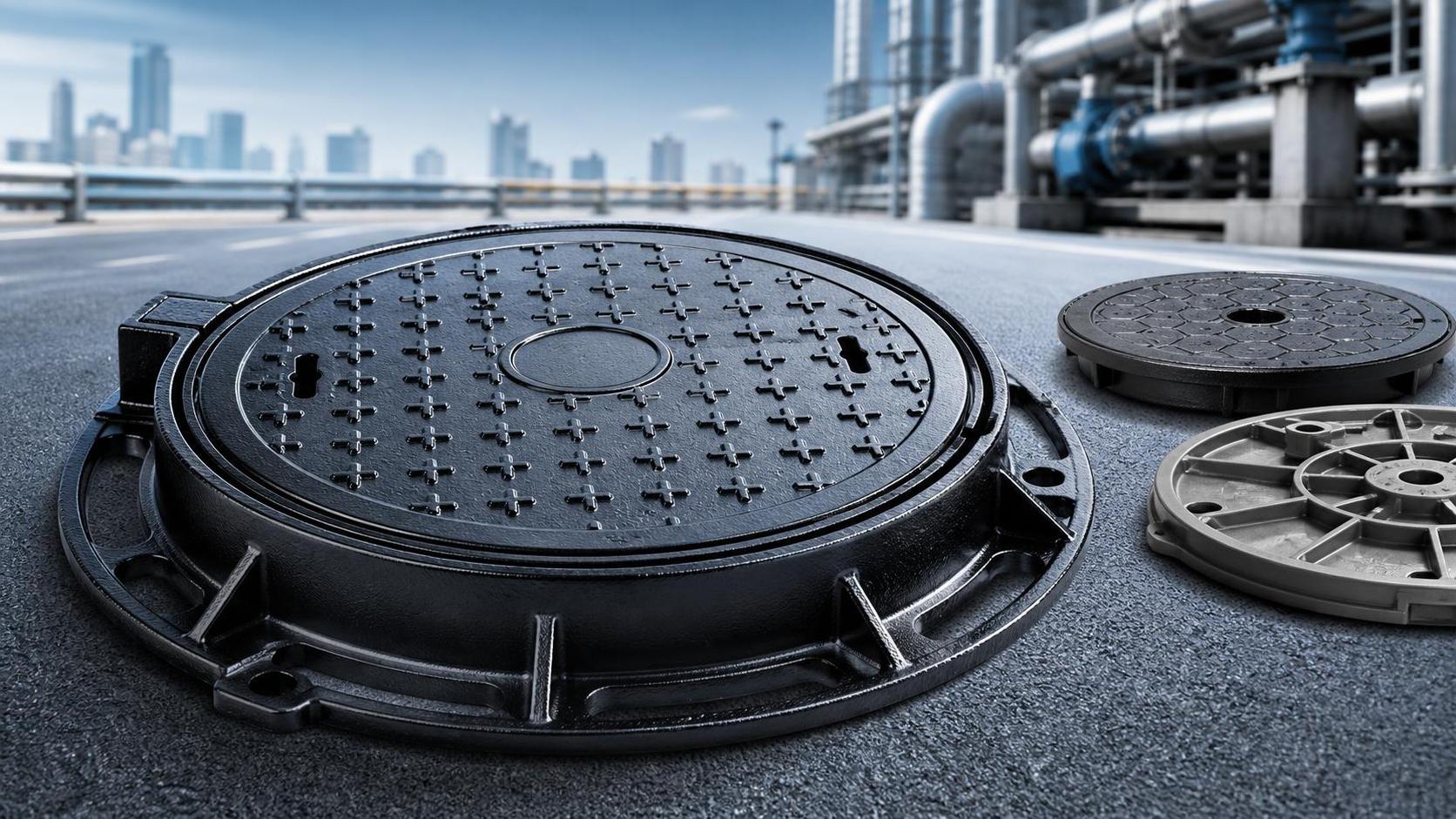 When should you choose a ductile iron manhole cover over composite