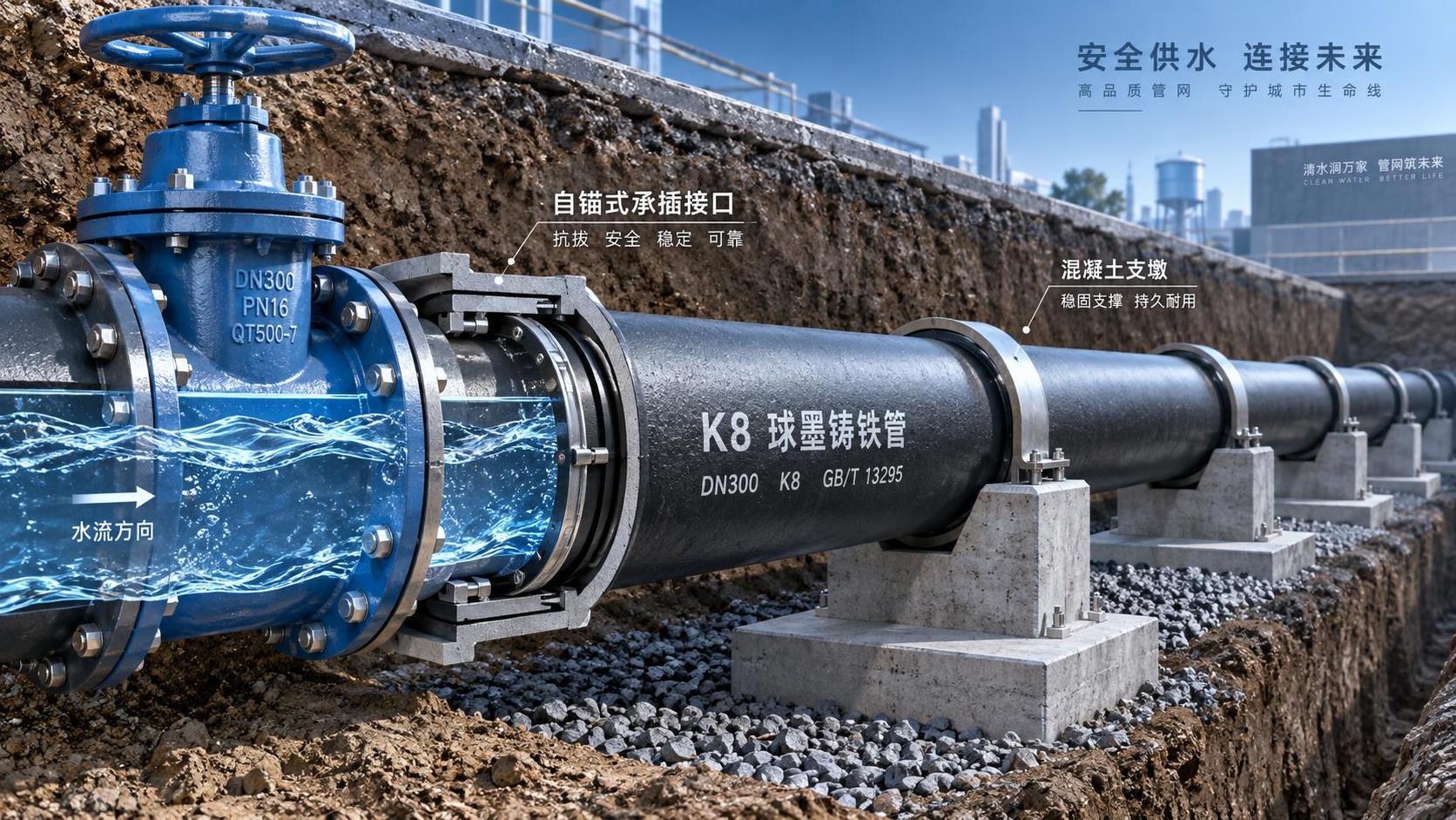Les tuyaux en fonte ductile K8 peuvent-ils supporter les surpressions dans les réseaux d'eau ?