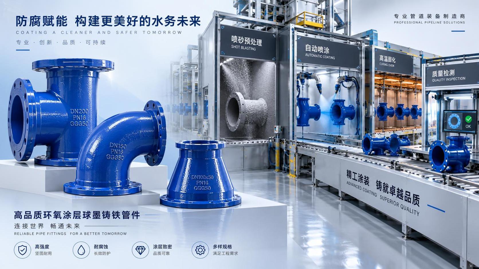 How coating requirements affect ductile iron pipe fittings price