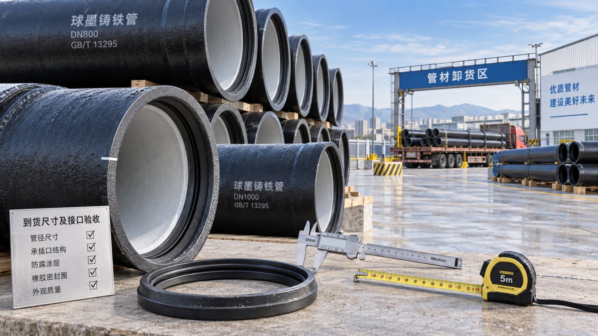Site Acceptance Checklist for EN 545 Ductile Iron Pipe Deliveries Liste de contrôle de réception sur site pour les livraisons de tuyaux en fonte ductile EN 545