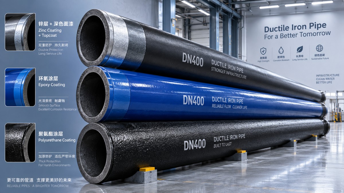 Ductile Iron Pipe Coating Types Explained: Zinc, Epoxy, and Polyurethane Ductile Iron Pipe Coating Types Explained: Zinc, Epoxy, and Polyurethane