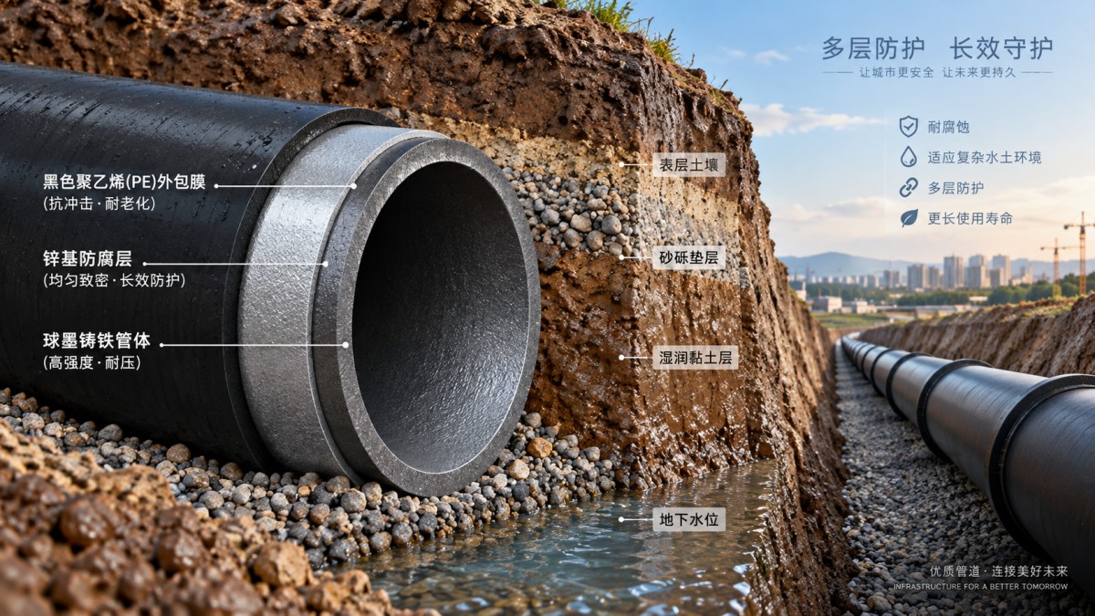 Sélection des revêtements pour tuyaux en fonte ductile dans des conditions de sols corrosifs