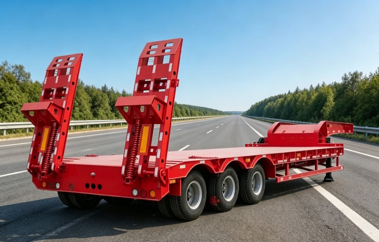 3 axles lowboy Trailer150 ton lowboy Trailer120 ton lowbed semi Trailer sale