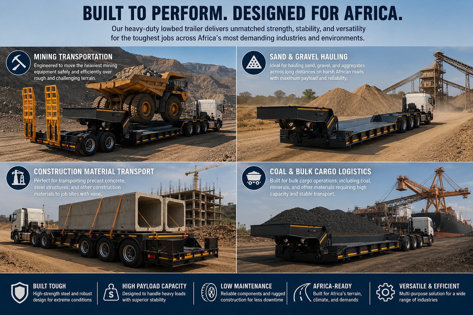 Application 3 Axle 80 Ton Removable Gooseneck