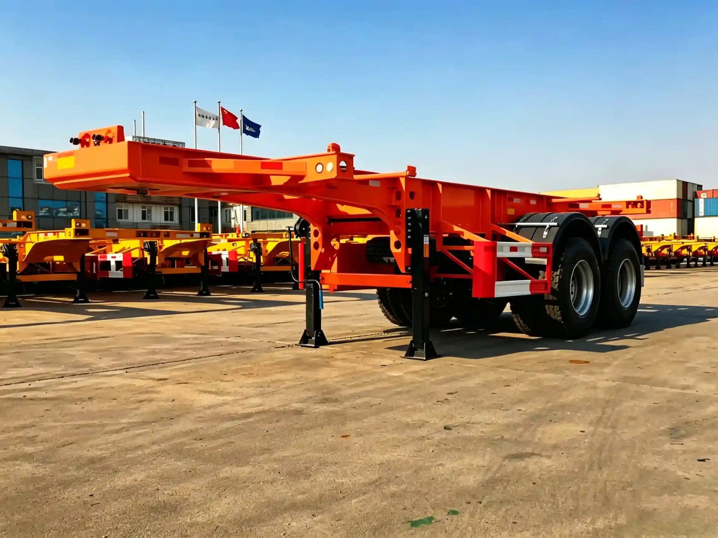 2 Axle 20Ft Skeleton Trailer