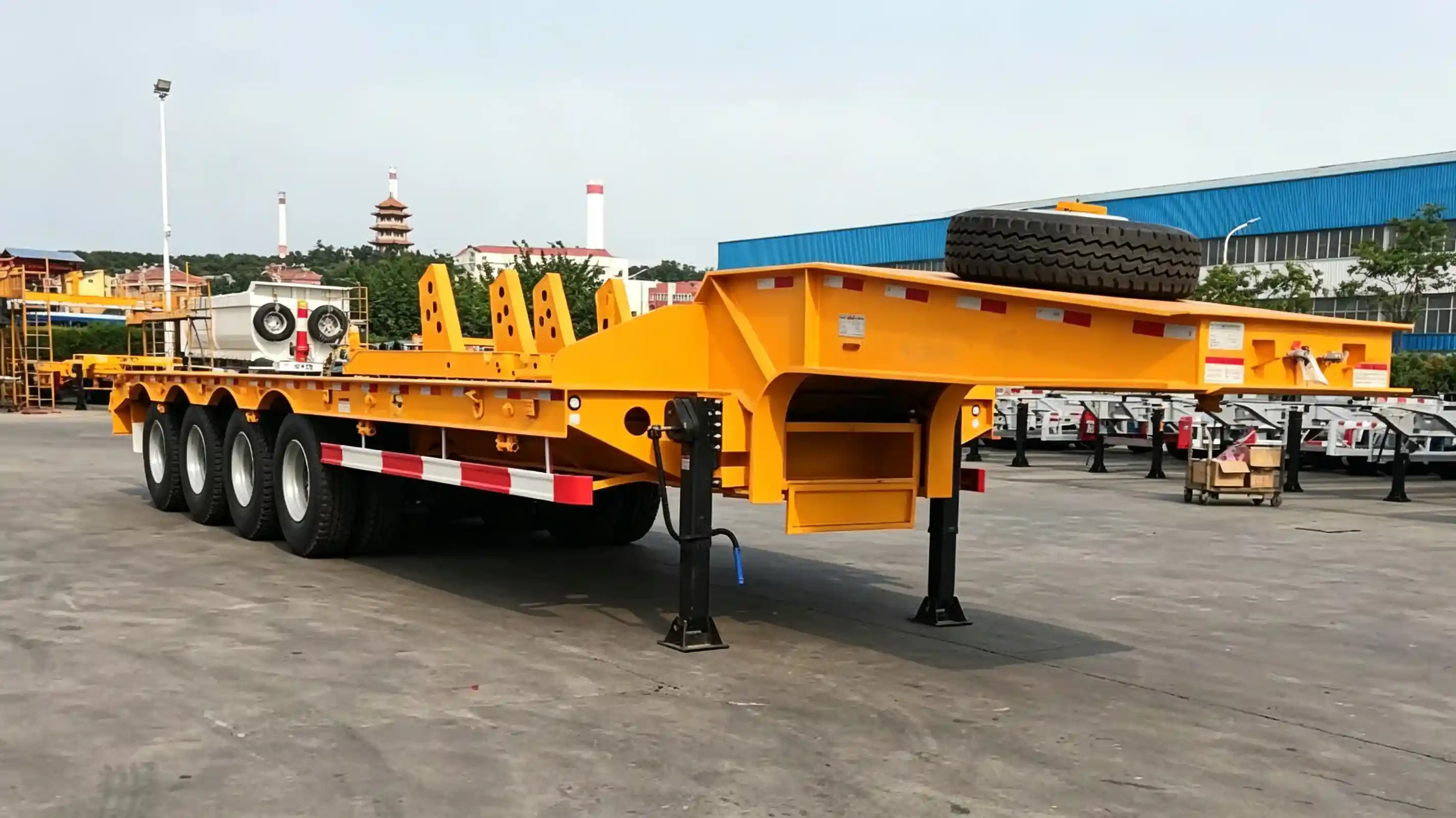 13m 4-Axle Low Bed Semi Trailer