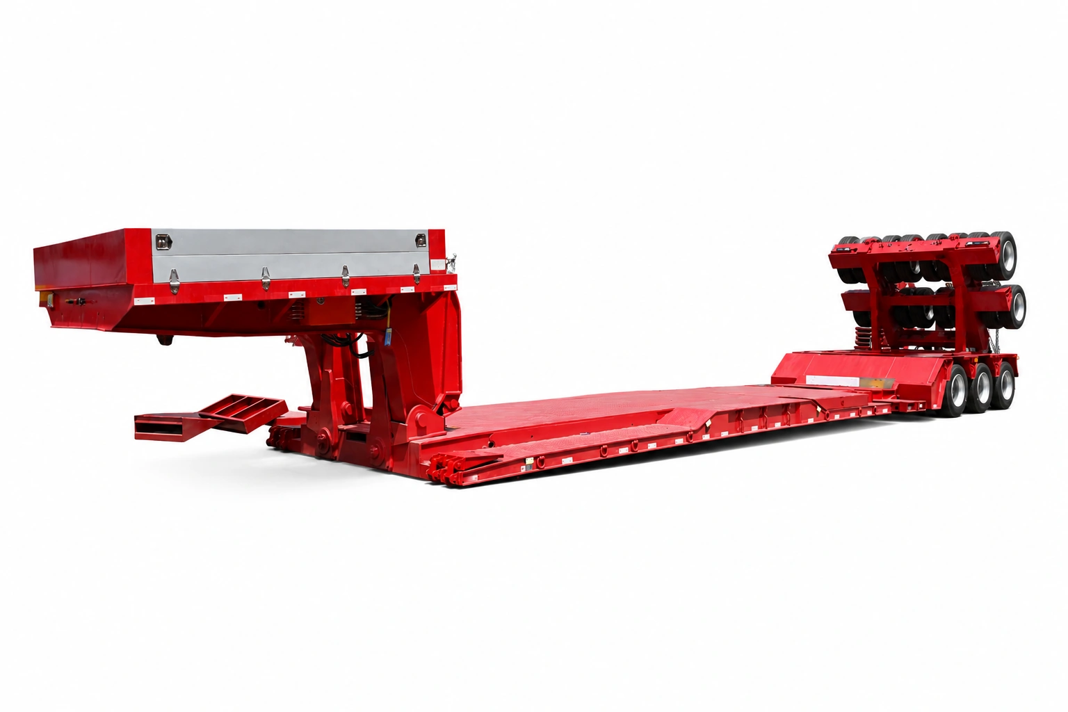 Multi-Axle Hydraulic Removable Gooseneck Lowbed Trailer with Lifting Rear Axles Multi-Axle Hydraulic Removable Gooseneck Lowbed Trailer with Lifting Rear Axles