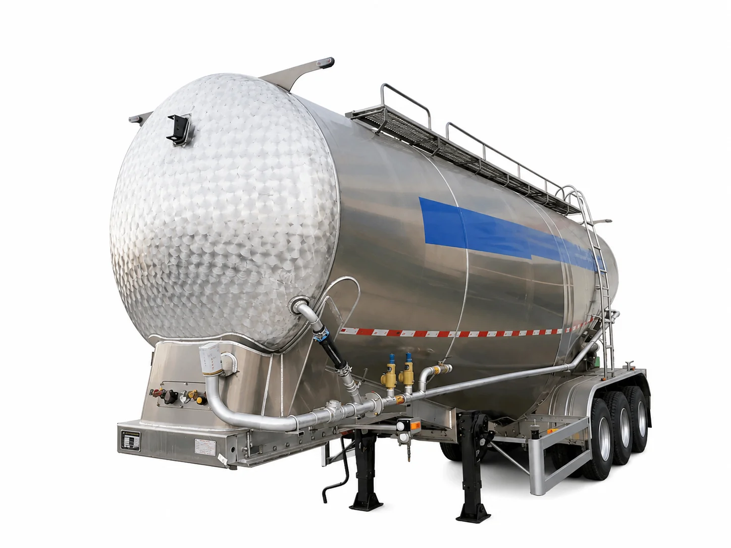 Stainless Steel 3-Axle Cement Bulk Tanker Trailers Stainless Steel 3-Axle Cement Bulk Tanker Trailers