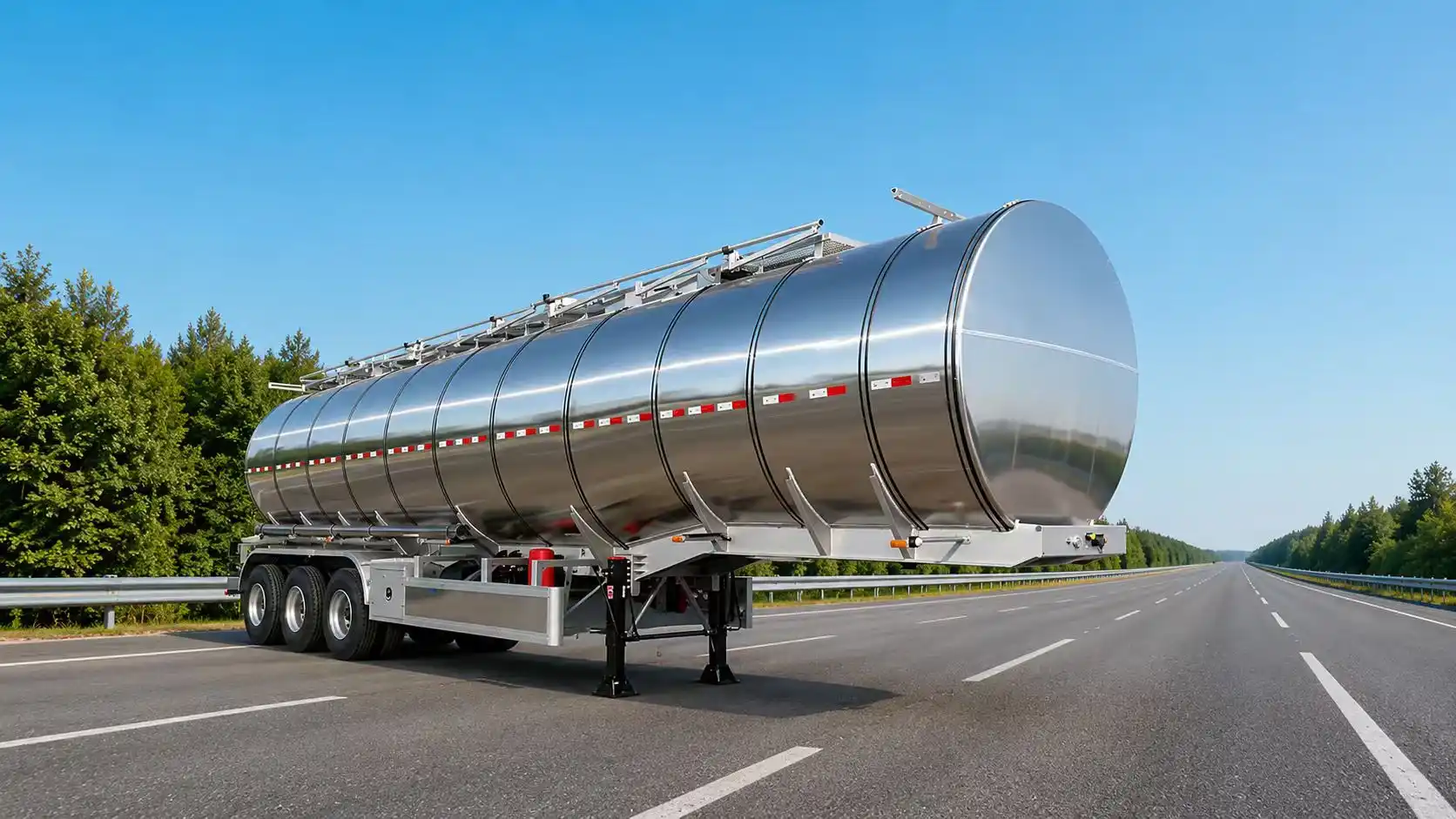 45000 Litres Stainless Steel Insulation Tank Semi Trailer
