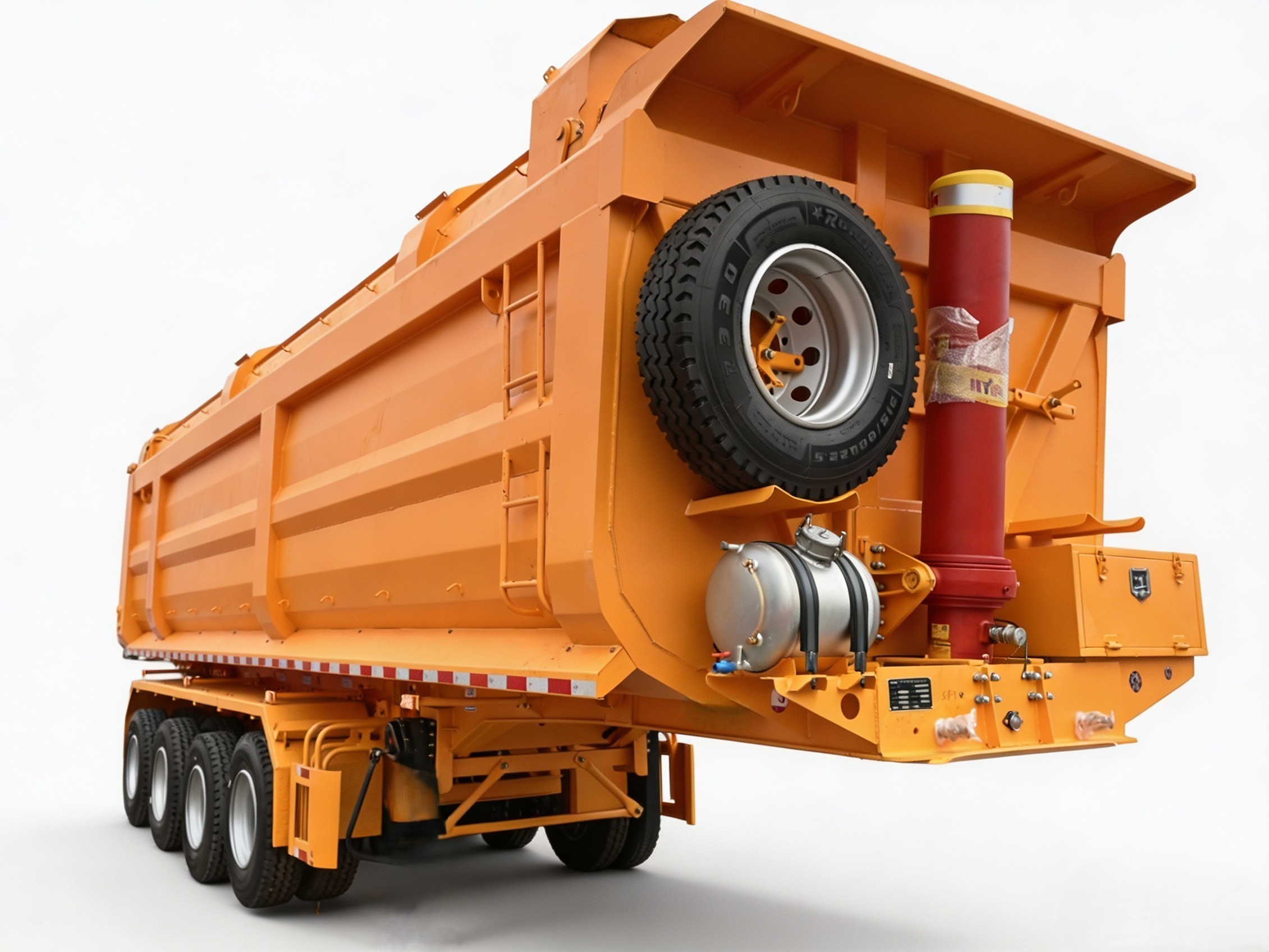 4‑Axle Tipper Semi‑trailer with Front Lift Axle