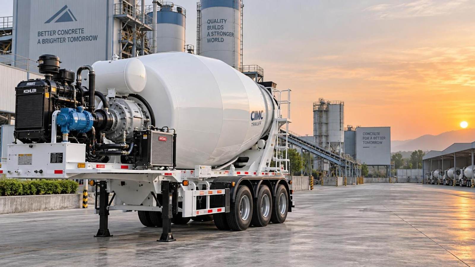 How drum drive selection changes the price of a 3-Axle Concrete Mixer Trailer