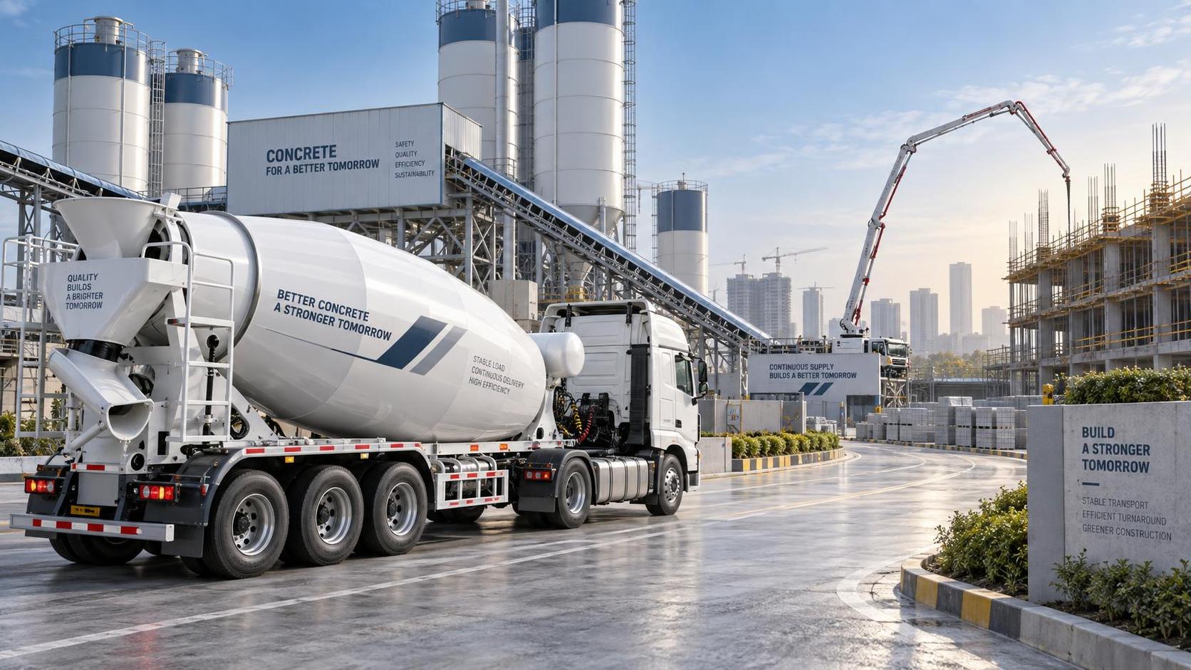 How to match a 3-Axle Concrete Mixer Trailer to daily pour volume