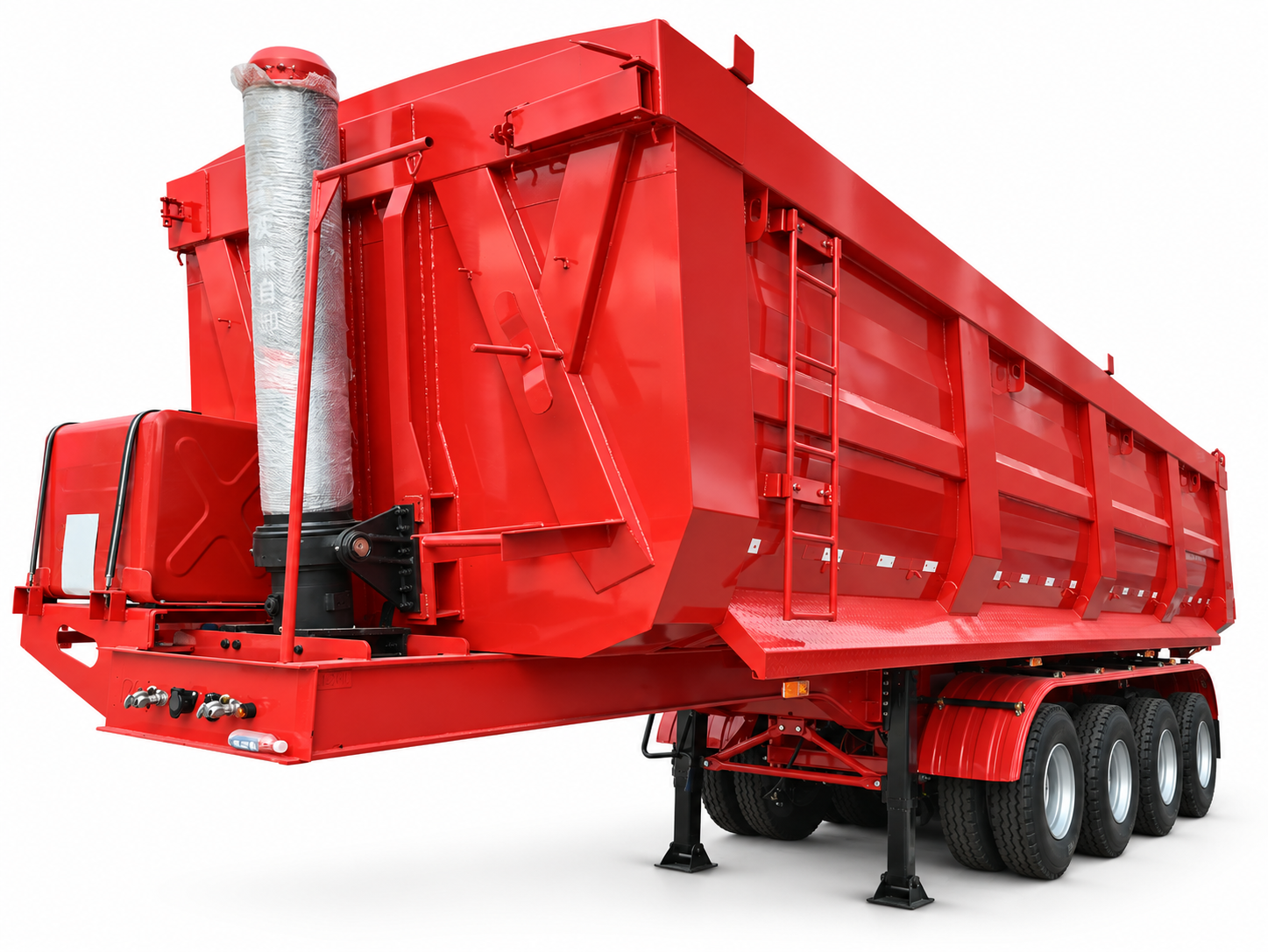 4-Axle Rear Tipper Semi-Trailer with Lift Axle