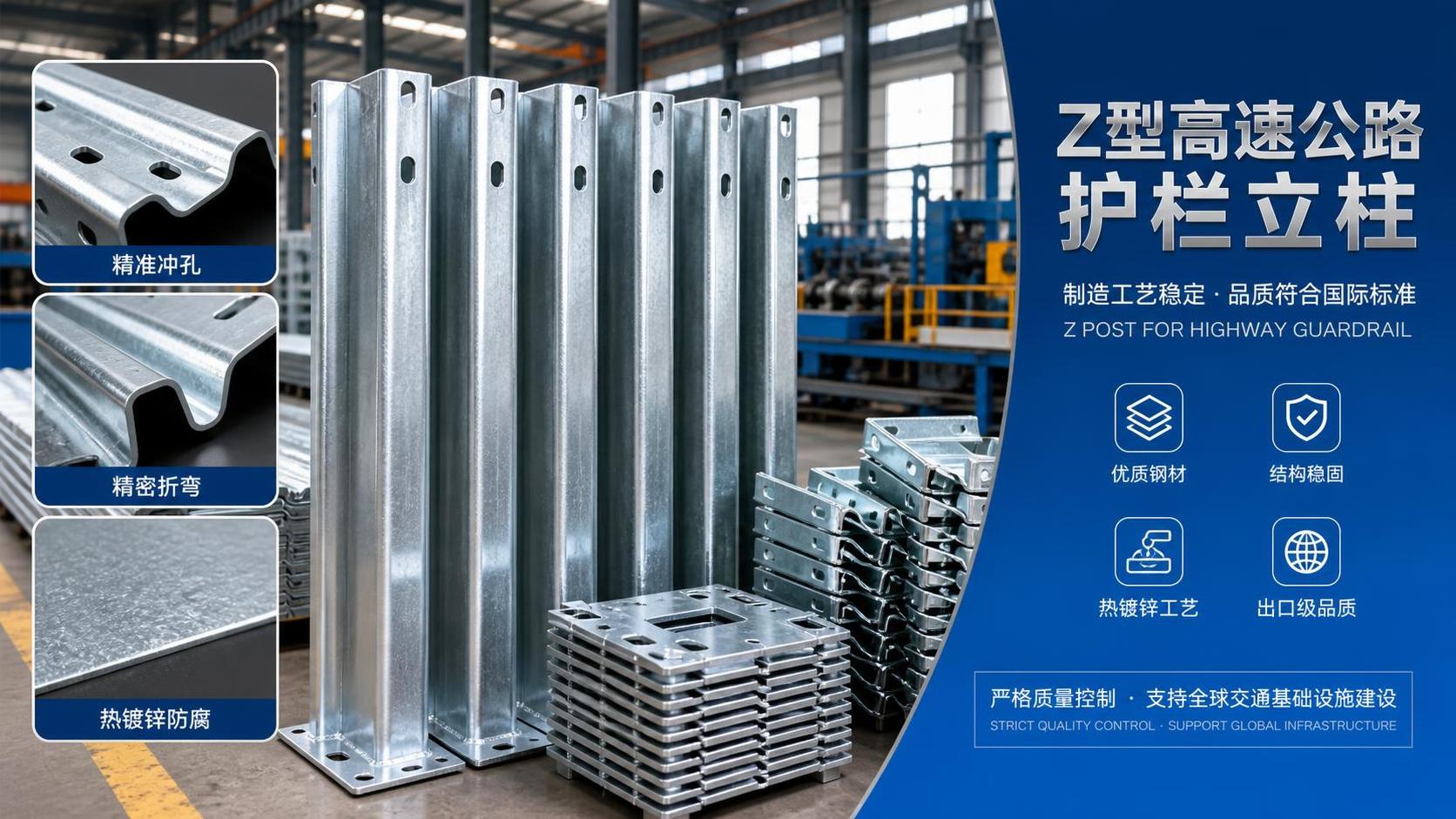Z Post Guardrail Factory: Manufacturing Process and Quality Control Z Post Guardrail Factory: Manufacturing Process and Quality Control