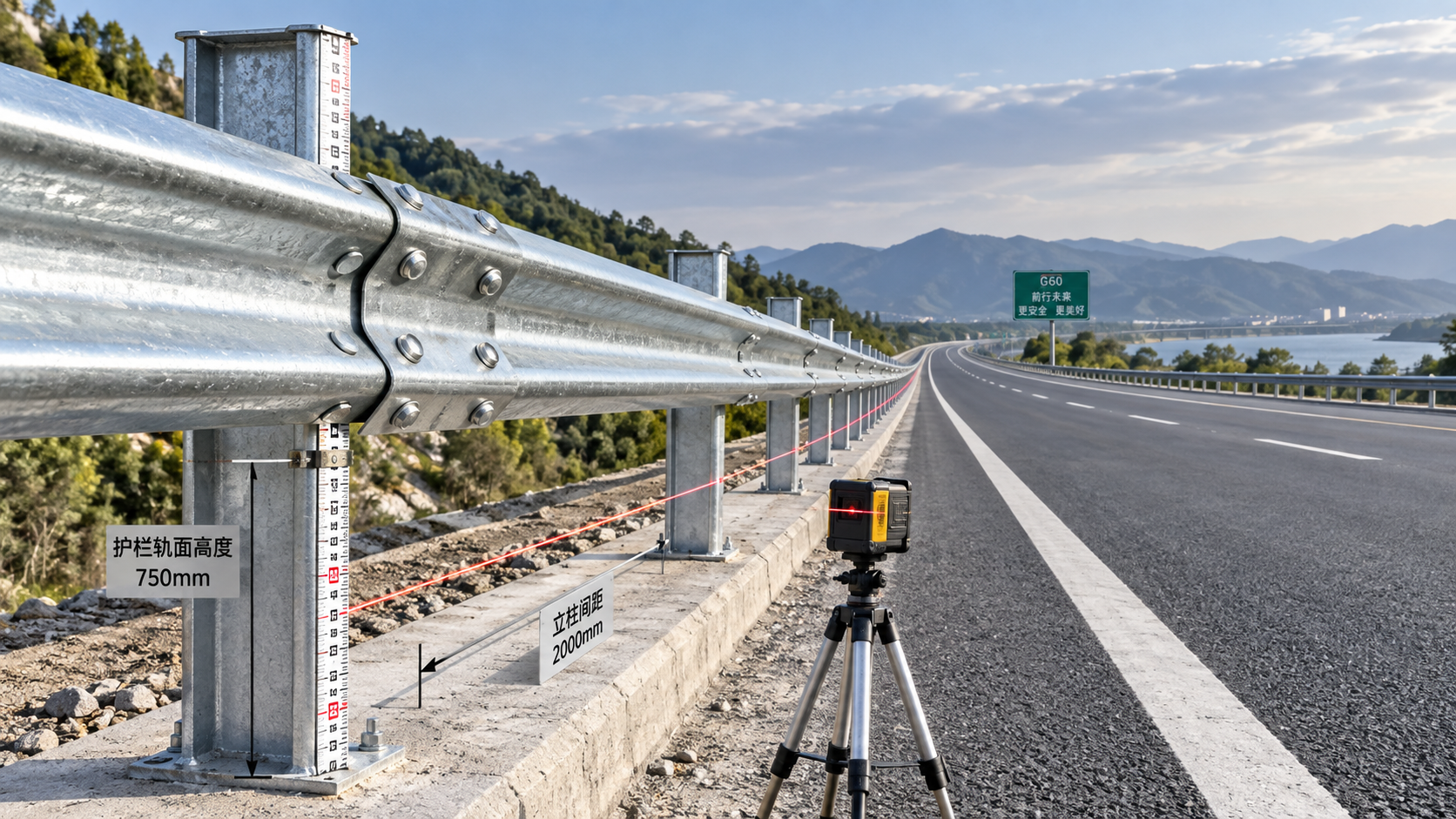 How to inspect Z post guardrail alignment after installation