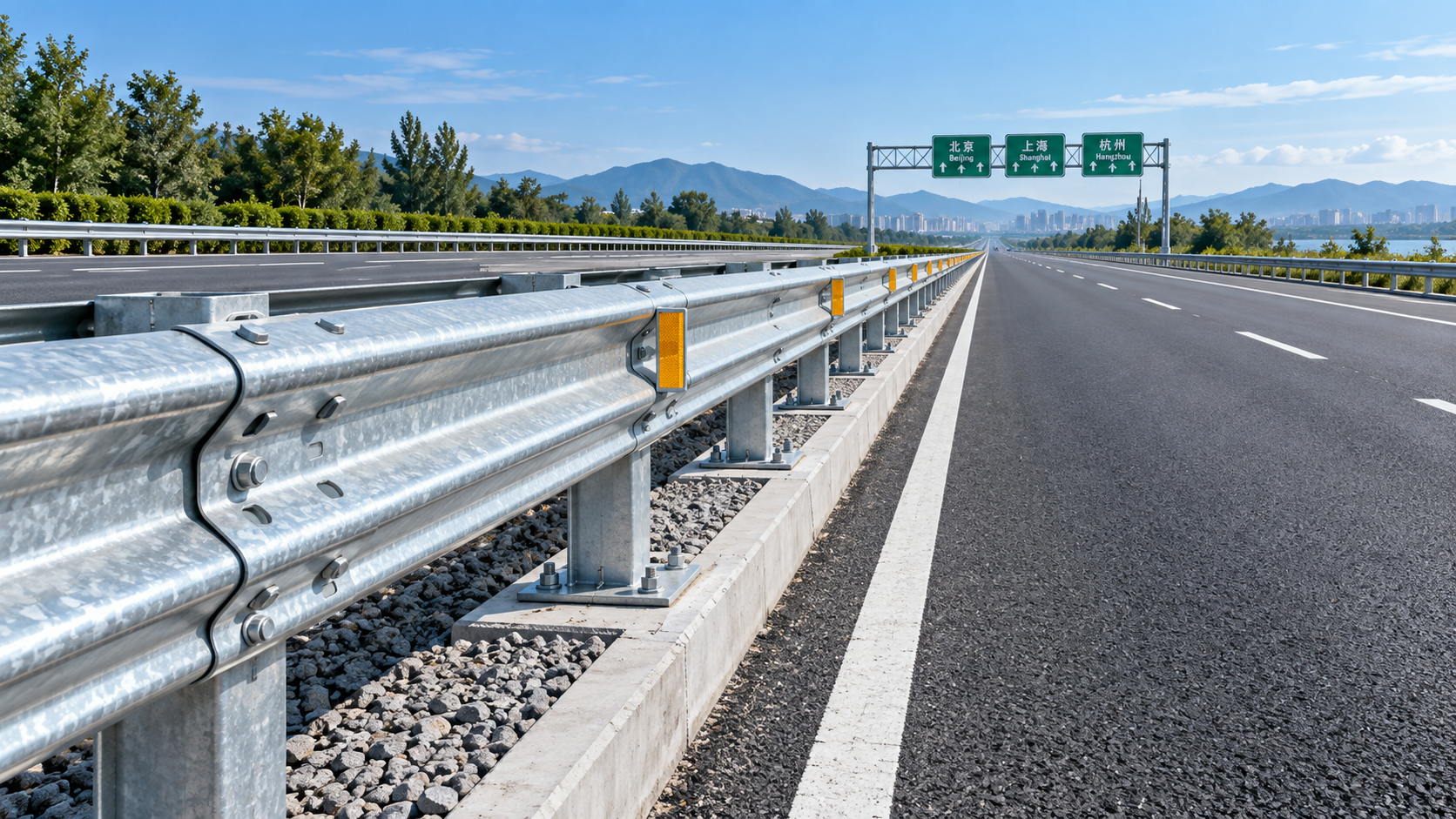 La glissière de sécurité à poteaux Z convient-elle aux applications sur terre-plein central des autoroutes à chaussées séparées La glissière de sécurité à poteaux Z convient-elle aux applications sur terre-plein central des autoroutes à chaussées séparées