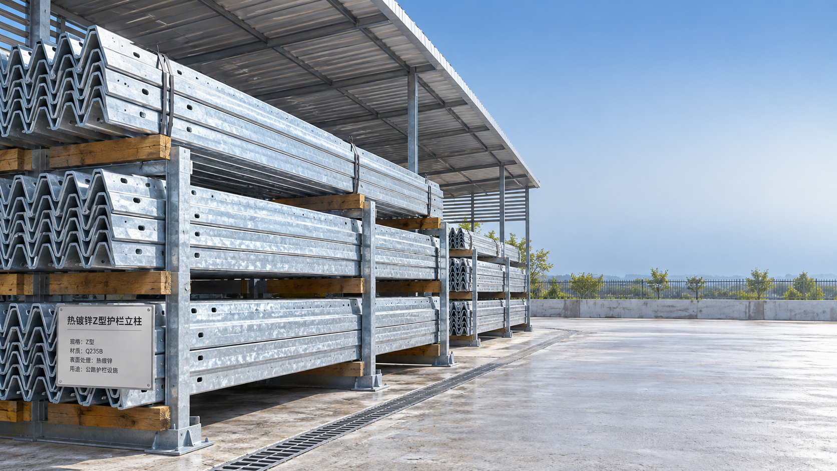 Can a galvanized Z post be stored outdoors before installation