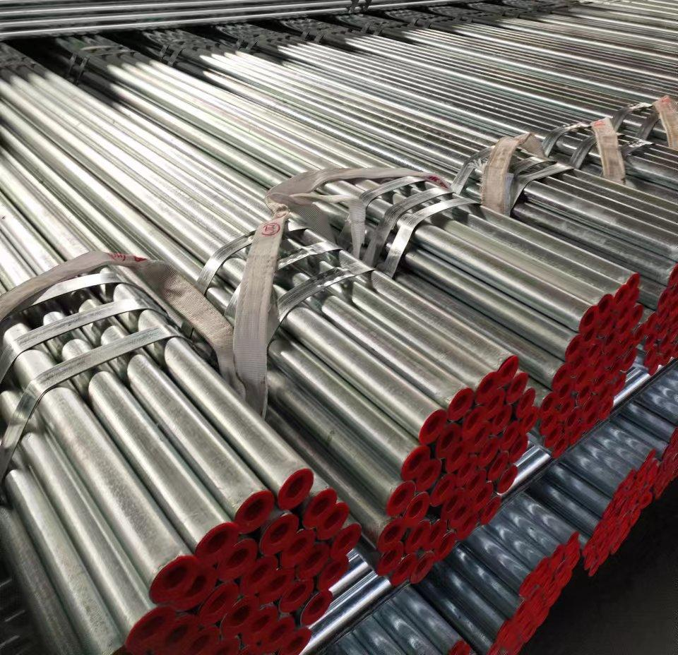 Gas-specific hot-dip galvanized steel pipe