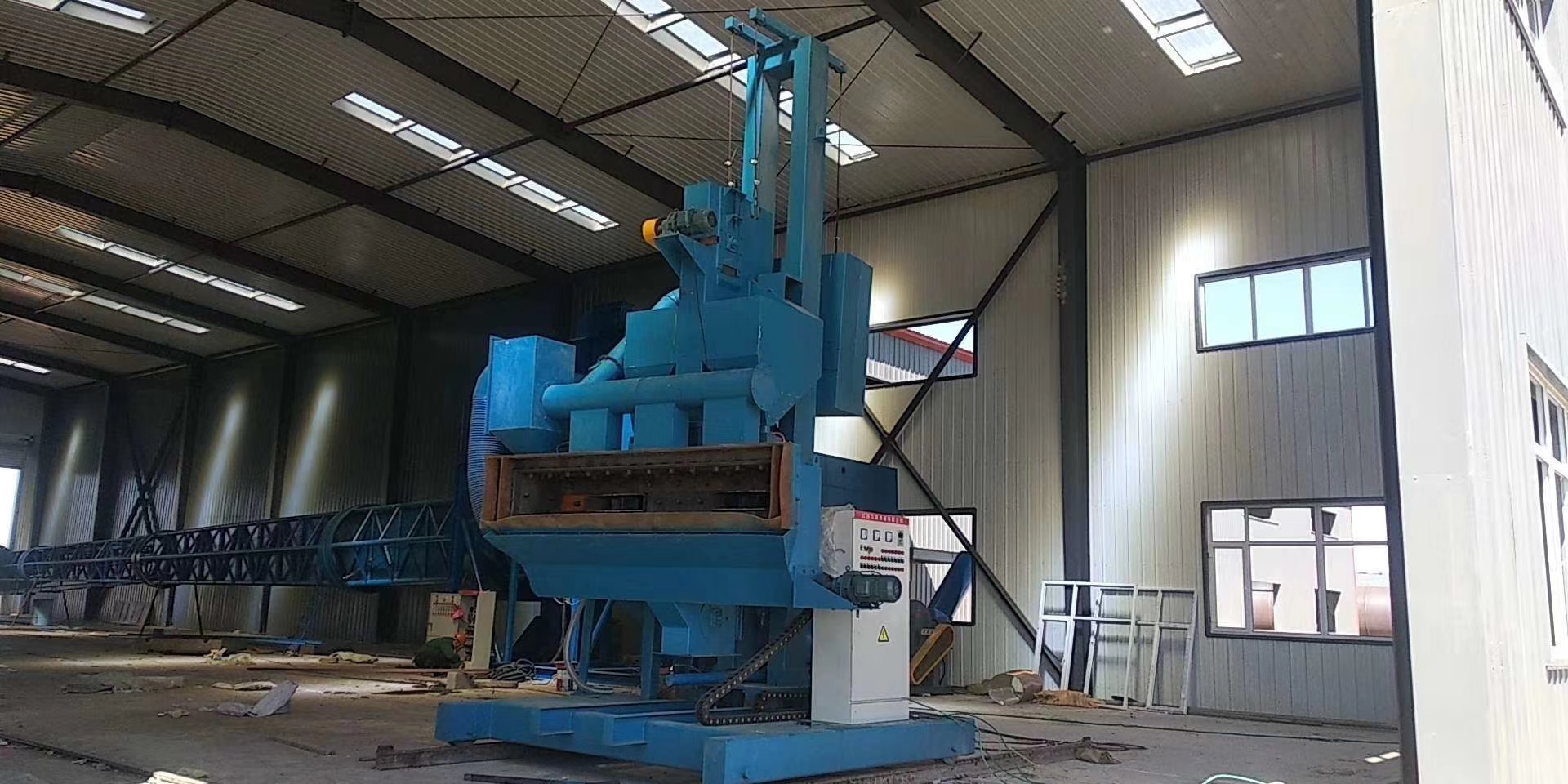 Máquina de granallado para tubos de acero