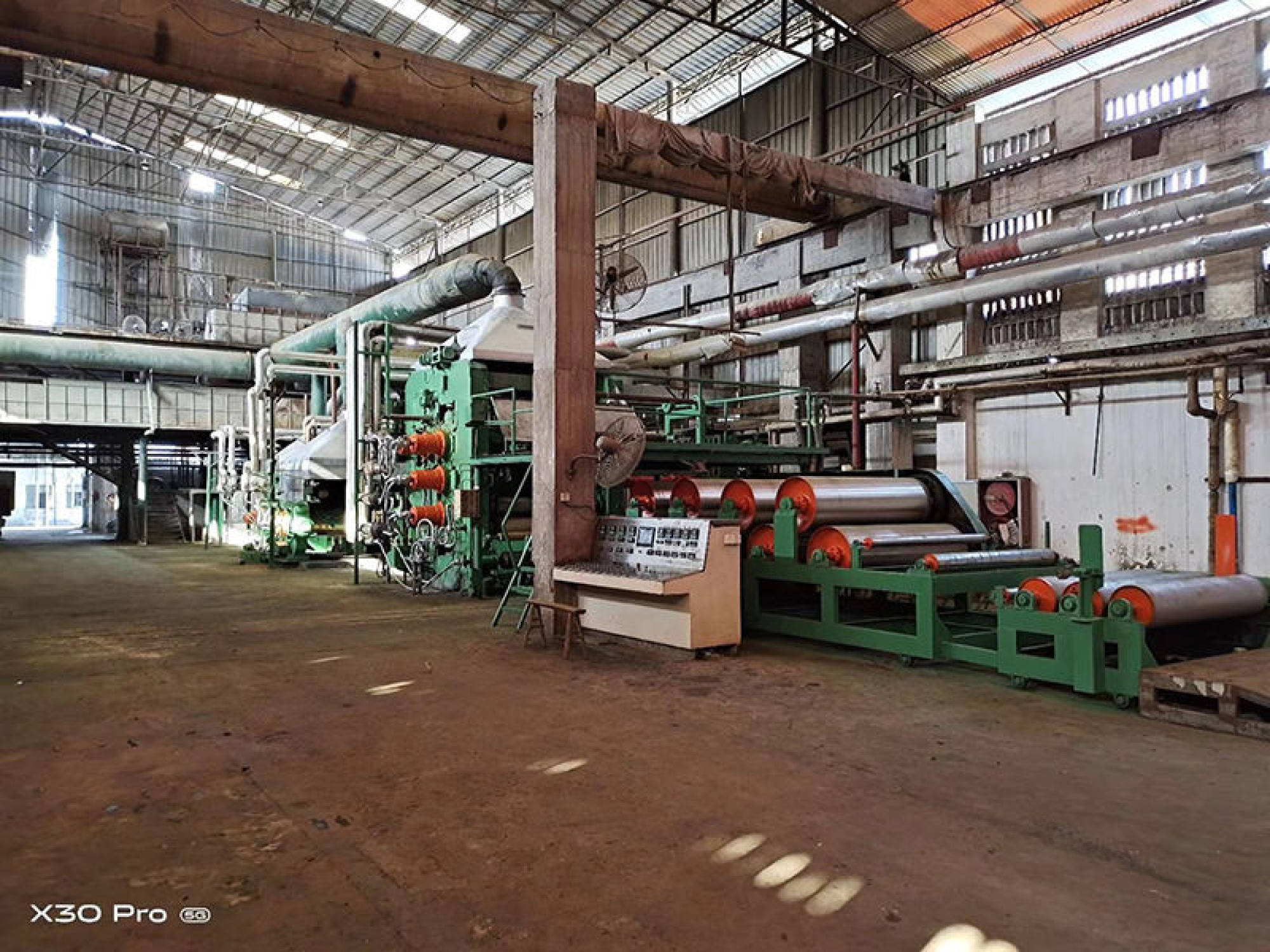 linha de calandragem de couro sintético usado de segunda mão