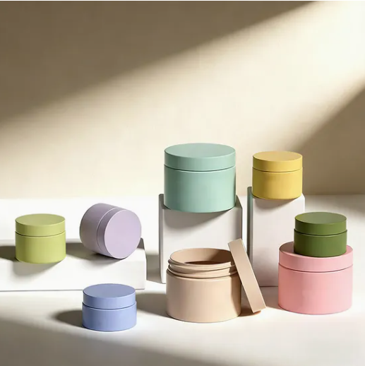 110/150/500ml Macaron Color Pet Jar for Cosmetic Packaging & Beauty Tool Storage