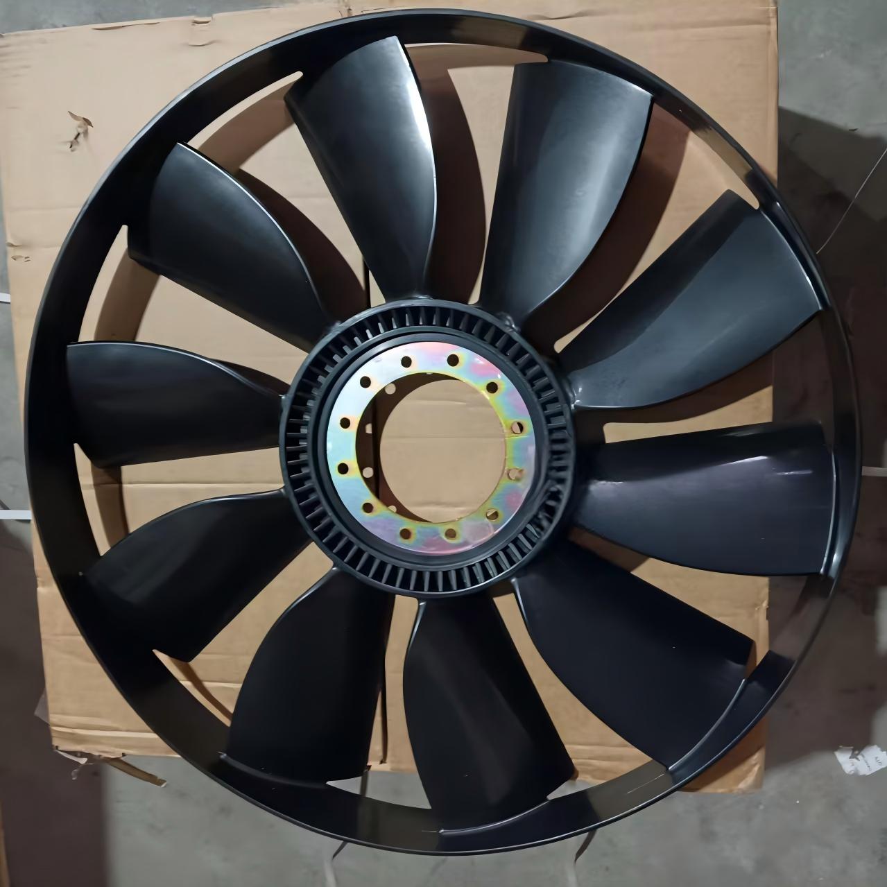 Fan Blade HOWO Black Heavy Duty Engine Cooling Fan Assembly for SINOTRUK HOWO Truck