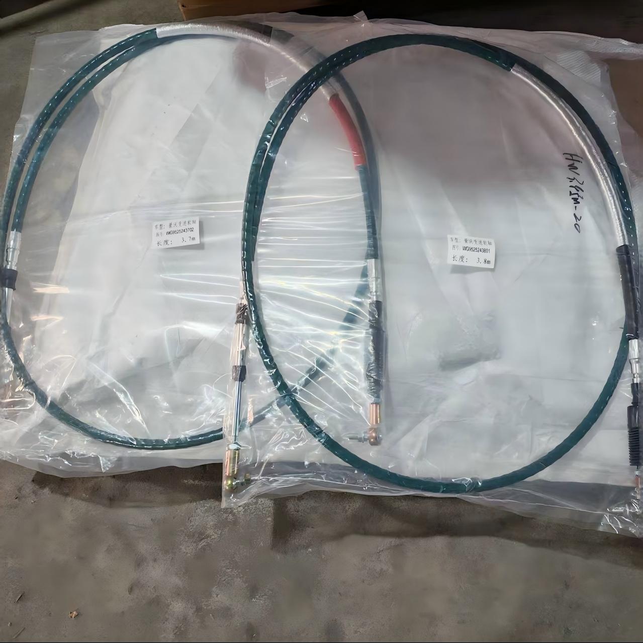 Gear Cable Set (2 PCS) WG9525243702 + WG9525243801 Heavy Duty Transmission Shift Cable Assembly for SINOTRUK HOWO HOHAN Truck