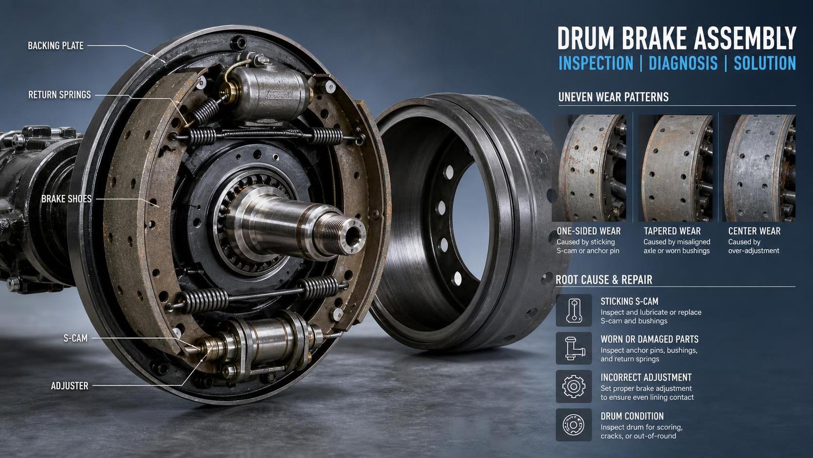 Why Brake Shoe Assemblies Wear Unevenly and How to Fix the Root Cause