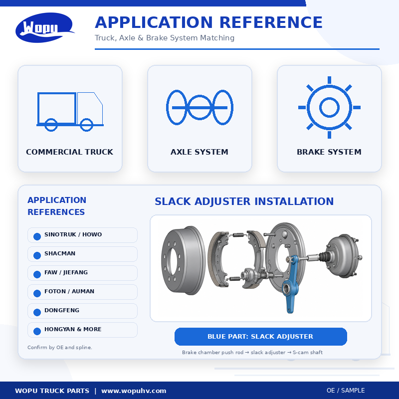 Sinotruk HOWO Brake Slack Adjuster WG9100340057 Brake Adjusting Arm for Heavy Duty Truck Brake System Parts