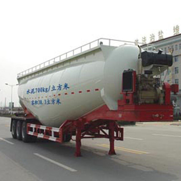 Semi-remorque de transport de matériaux pulvérulents d'occasion CIMC Huajun série 38 carrés