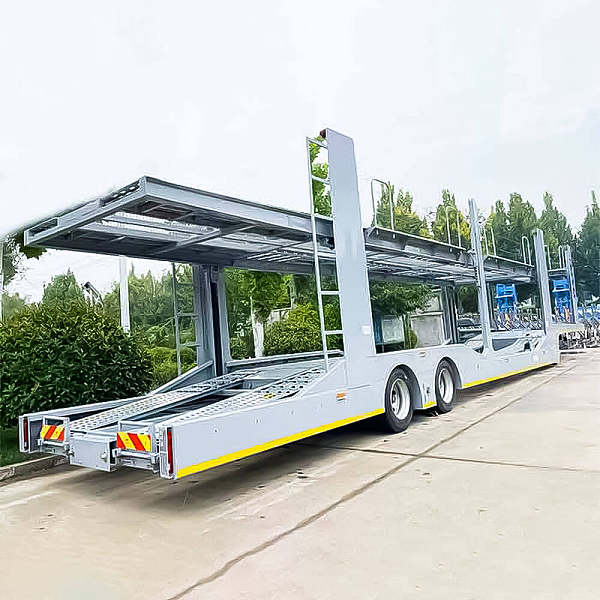 Remolque de transporte de automóviles de doble piso usado | Portacoches de 2 niveles
