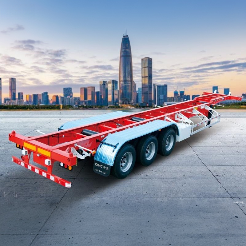 Semirremolque contenerizado usado de la serie de 45 pies de CIMC